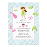 Invitations de fête d'anniversaire de patinage de 