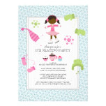 Invitations de fête d'anniversaire de patinage de 