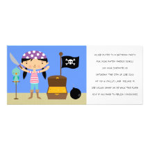 Invitations de fête d'anniversaire de pirates (pou
