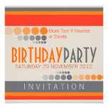 Invitations de fête d'anniversaire de points de ra