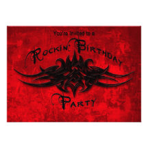 INVITATIONS DE FÊTE D'ANNIVERSAIRE DE ROCKIN - TAT