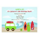Invitations de fête d'anniversaire de surf de surf
