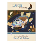 Invitations de fête d'anniversaire de tortue pour 
