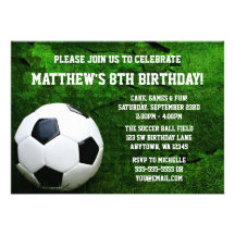 Invitations de fête d'anniversaire du football