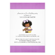 Invitations de fête d'anniversaire pour une fille