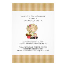 Invitations de fête d'anniversaire pour une fille