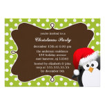 Invitations de fête de Noël de pingouin de vacance