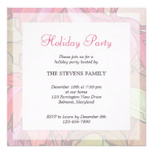 Invitations de fête de vacances de Noël de poinset