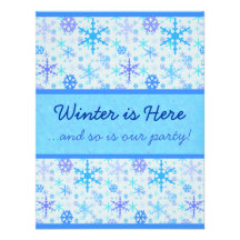 Invitations de flocon de neige de partie d'hiver