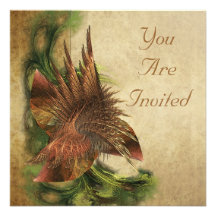 Invitations de fractale de fleur de paradis