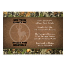 Invitations de garçon d'anniversaire de Camo