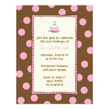 Invitations de gâteau de cerise de chocolat