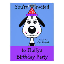 Invitations de l'anniversaire du chiot