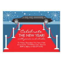 Invitations de limousine et de tapis rouge