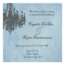 Invitations de lustre d'étincelle d'argent de La