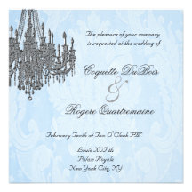 Invitations de lustre d'étincelle d'argent de La