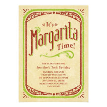 Invitations de margarita - partie de plage de tequ