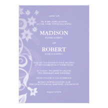 Invitations de mariage de branche de lavande