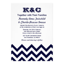 Invitations de mariage de Chevron