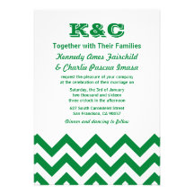 Invitations de mariage de Chevron