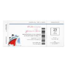Invitations de mariage de croisière de carte d'emb
