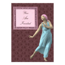 Invitations de mariage de femme de danse de Brown