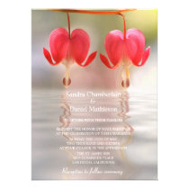 Invitations de mariage de fleur de coeur invitations