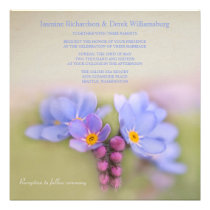 Invitations de mariage de jardin avec des myosotis invitations