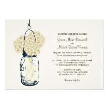 Invitations de mariage de pot d'hortensia et de ma