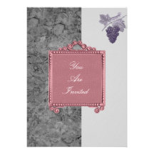 Invitations de mariage de raisin de cadre de table