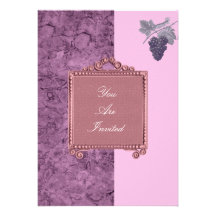 Invitations de mariage de raisin de cadre de table