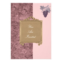 Invitations de mariage de raisin de cadre de table