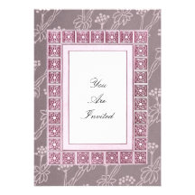 Invitations de mariage de rose de cadre de tableau
