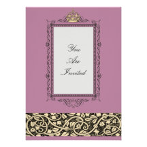 Invitations de mariage de rose de cadre de tableau