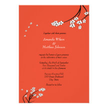 Invitations de mariage de tango de mandarine