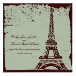 Invitations de mariage de Tour Eiffel