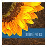 Invitations de mariage de tournesol de pays de Bro