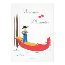 Invitations de mariage de Venise Italie