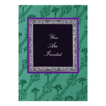 Invitations de mariage de vert de cadre de tableau