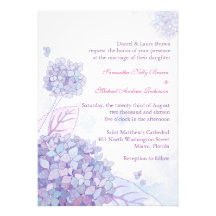 Invitations de mariage d'hortensia