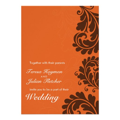 INVITATIONS DE MARIAGE : : flourish audacieux 1P