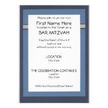 Invitations de Mitzvah de barre