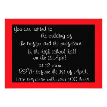 Invitations de panneau de craie