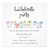Invitations de partie de Bachelorette de cocktail invitations