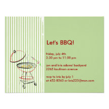 Invitations de partie de BBQ