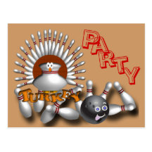 Invitations de partie de bowling personnalisables cartes postales