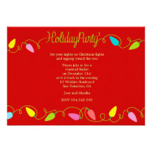 Invitations de partie de buffet de lumières de Noë