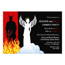 Invitations de partie de ciel et d'enfer