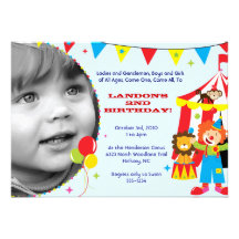 Invitations de partie de cirque/carnaval