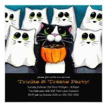 Invitations de partie de des bonbons ou un sort de